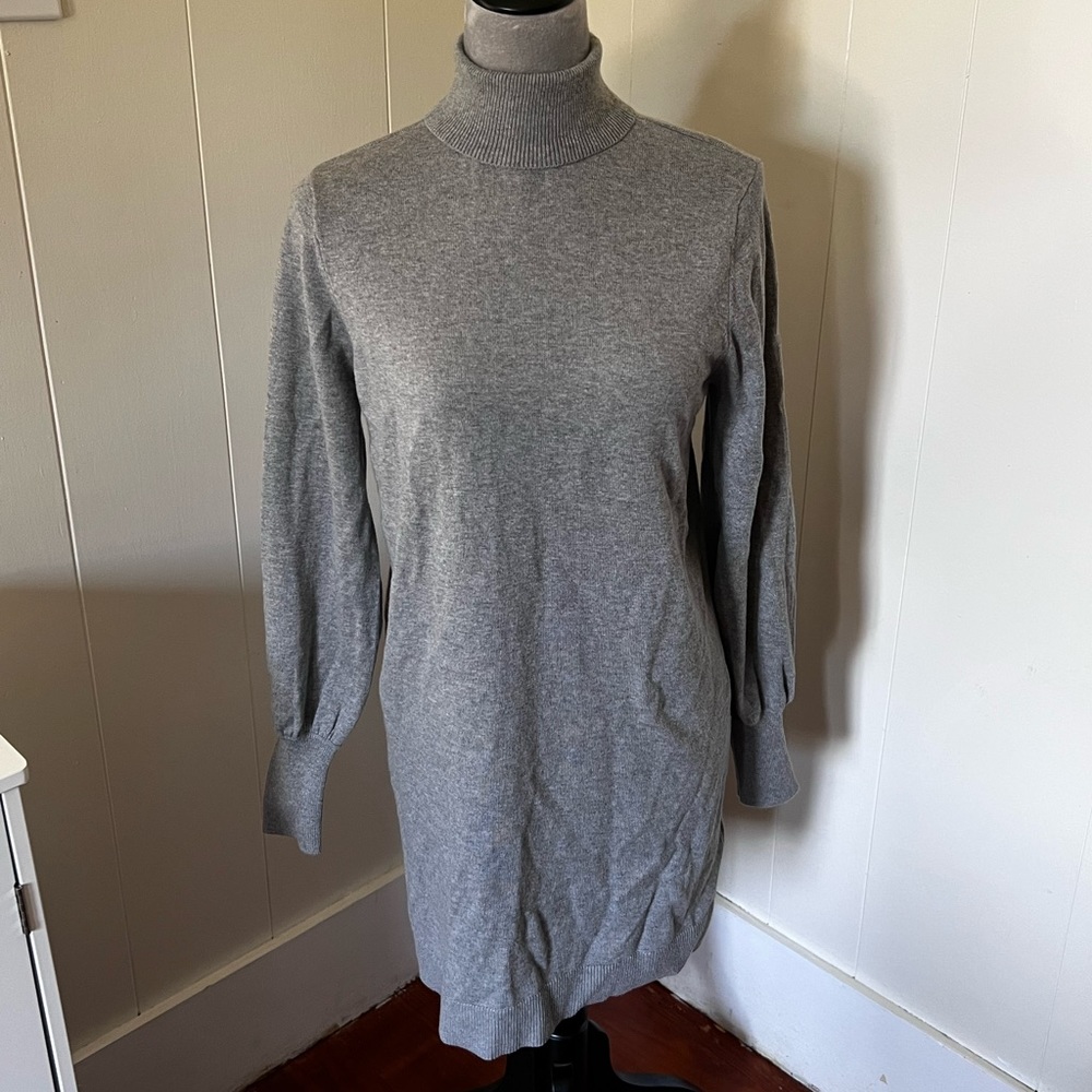 NWT WAYF Turtleneck Tunic Sweater, Gray, Size 8